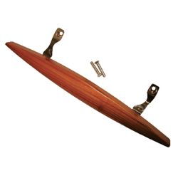 Barton Kramer 0.75 in. L Chrome Brown Wood Patio Door Handle Set