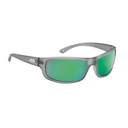 Flying Fisherman Slack Tide Sunglasses Unisex Granite Frame Amber Green Mirror Lens Polarized