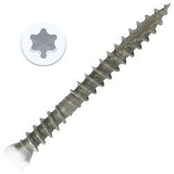 Screw Products PICO No. 8 X 1-5/8 in. L Star White Reverse Wood Screws 206 pk