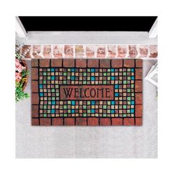 Southern Oaks 18 in. W X 30 in. L Multi-Color Terra Cotta Plastic Door Mat