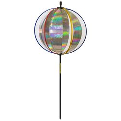 In The Breeze Wind Fairy Silver Mylar 32.5 in. H X 10.5 in. L X 10.5 in. W Garden Stake Spinner