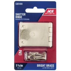 Ace 1-1/2 in. L Bright Brass Wide Throw Shutter Hinge 1 pk