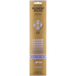 Gonesh Extra Rich Lavender Scent Incense Sticks 1 oz Solid 20 pk