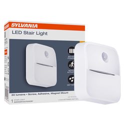 Sylvania Motion-Sensing Battery Powered LED White Stair Light