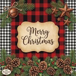 Briarwood Lane 30 in. W X 22 in. L Multi-Color Farmhouse Merry Christmas Polyester Door Mat