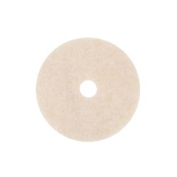 3M 20 in. D Non-Woven Natural/Polyester Fiber Floor Polishing Pad Light Yellow