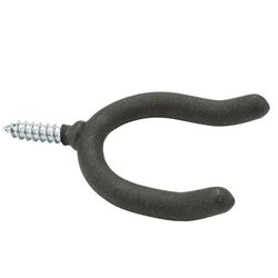 National Hardware 3 in. L Vinyl Coated Black Steel Large U-Shaped Double Screw Hook 40 lb. cap. 1 pk