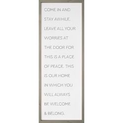 P Graham Dunn 45.625 in. H X 16.62 in. L Gray/White Wood Framed and Textured