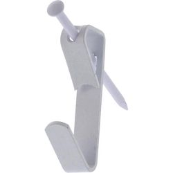 HILLMAN Steel-Plated White Conventional Picture Hanger 30 lb 6 pk