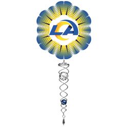 Spinfinity Designs Stainless Steel 14 in. Los Angeles Rams Wind Spinner Mini Set