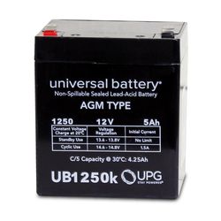 Universal Power Group UB1250k Sealed Lead-Acid 12 V 5 mAh Replacement Battery 1 pk