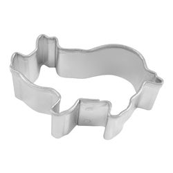 R&M International Corp 1 in. W X 2 in. L Mini Pig Cookie Cutter Silver 1 pc