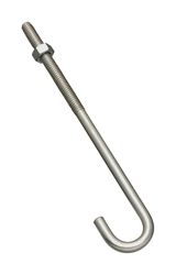 National Hardware Large Zinc-Plated Silver Steel 7 in. L J-Bolt 1 pk