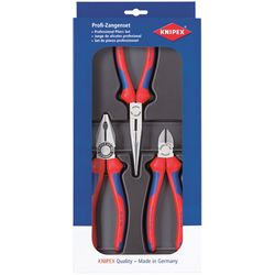 Knipex 3 pc Steel Combination Long Nose Diagonal Pliers Set