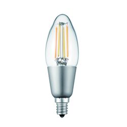 Globe Electric Wi-Fi Smart Home B11 E12 (Candelabra) Smart-Enabled LED Bulb Tunable White 40 Watt Eq