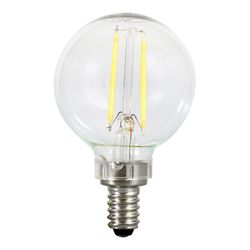 Sylvania Natural G16.5 E12 (Candelabra) LED Bulb Soft White 60 W 2 pk