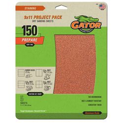 Gator 11 in. L X 9 in. W 150 Grit Aluminum Oxide Sandpaper 5 pk