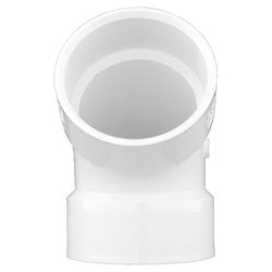 Charlotte Pipe Schedule 40 2 in. Hub X 2 in. D Hub PVC 60 Degree Elbow 1 pk
