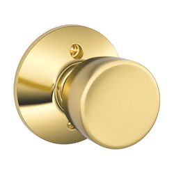 Schlage Bell Bright Brass Dummy Knob