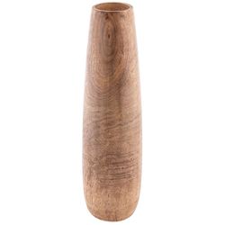 Karma 13 in. H Natural Wood Vase