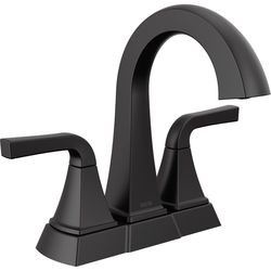 Delta Knoxville Matte Black Transitional Centerset Bathroom Sink Faucet 4 in.