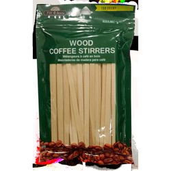 Fill 'n Brew Beige Wood Coffee Stirrers