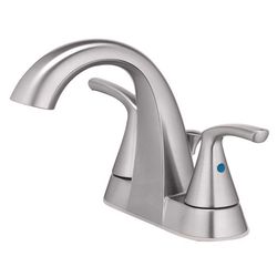 Oakbrook Collection Pacifica Brushed Nickel Transitional Two-Handle Bathroom Sink Faucet 4 in.