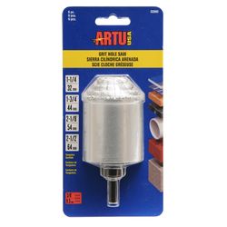 ARTU 2-1/2 in. Carbide Grit 4-1/2 in. L X 3/8 in. D Hole Saw Kit Arbor Included