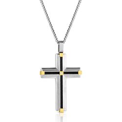 Montana Silversmiths Men's Golden Points Cross Necklace