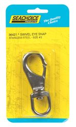 Seachoice Polished Stainless Steel 4 in. L X 3/4 in. W Swivel Eye Snap Hook 1 pk