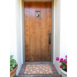 KAF Home 17 in. W X 30 in. L Beige/White Coir Door Mat