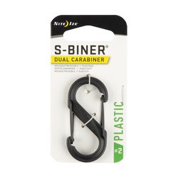 Nite Ize S-Biner Plastic Black Dual Chamber S-Biner