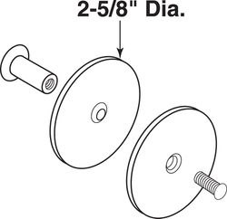 Prime-Line 2-5/8 in. D Gray Steel Hole Filler Plate 1 pk