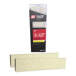 Grip-Rite L-Style 1/4 in. W X 1 in. L 18 Ga. Narrow Crown Staples 1000 pk