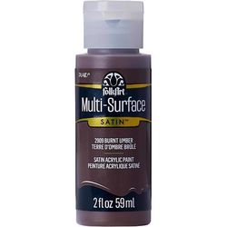 FolkArt Satin Burnt Umber Hobby Paint 2 oz