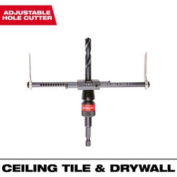 Milwaukee 2 to 7 in. Bi-Metal 1/4 in. L X 1/4 in. D Adjustable Hole Cutter Arbor Included