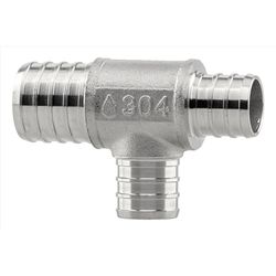 Plumbeeze 1 in. PEX X 3/4 in. D PEX Stainless Steel Tee