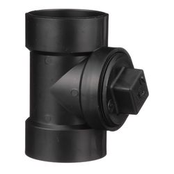 Charlotte Pipe 3 in. Hub X 3 in. D Hub ABS Flush Cleanout Tee
