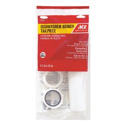 Ace 1-1/2 in. D X 8 in. L Plastic Dishwasher Branch Tailpiece