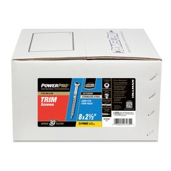 Power Pro No. 8 Ga. X 2-1/2 in. L Star Stainless Steel Coarse Trim Screws 2000 pk