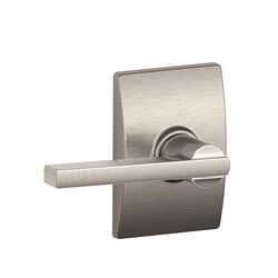 Schlage F Series Latitude/Century Satin Nickel Passage Lever 1-3/4 in.