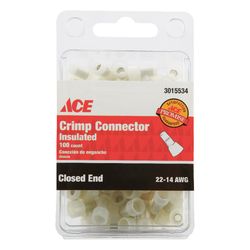 Ace Closed End Connector Clear 100 pk