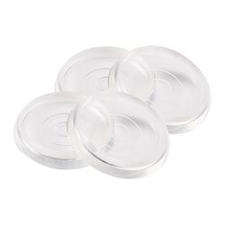 Softtouch Plastic Caster Cup Clear Round 1-13/16 in. W X 1-13/16 in. L 4 pk