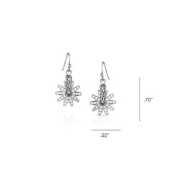 Montana Silversmiths Women's Spur of the Moment Crystal Silver Earrings Water Resistant