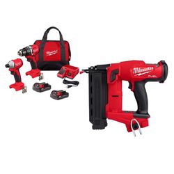 Milwaukee M18 Brushless 2 Tool Combo Kit with M18 FUEL 18GA Brad Nailer