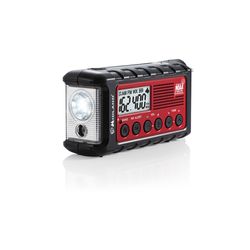E+READY Black/Red Emergency Crank Radio Digital