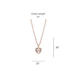 Montana Silversmiths Women's Dancing Heart Rose Gold Necklace Water Resistant