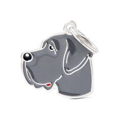 MyFamily Friends Gray Blue Great Dane Metal Dog Pet Tags