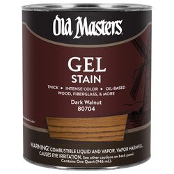 Old Masters Semi-Transparent Dark Walnut Oil-Based Alkyd Gel Stain 1 qt