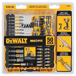 DeWalt Max Fit Assorted Assorted Screwdriver Bit Set S2 Tool Steel 50 pc